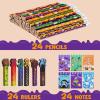 imageJOYIN 72 Pcs Halloween Assorted Stationery Set 24 Packs Halloween Theme Pencils Rulers and Notepads Party Favor Set for Kids Classroom Gift Prizes Trick or Treat Goodie Bag Filler Non Candy Treats