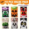 imageJOYIN 72 Pcs Halloween Bags Plastic Goodie Bag in 6 Designs for Halloween Candy Trick or Treating Party Favors alloween TrickorTreat SnacksBags Party Supplies Classroom Prizes