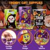 imageJOYIN 72 Pcs Halloween Candy Bags Trick or Treating Goodie Bags in 6 Character Themed Designs for Kids Halloween Party Favor Plastic Snacks Stuffers Bag for Party Supplies