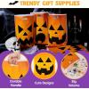 imageJOYIN 72 Pcs Halloween Goodie Bag Pumpkin Plastic Candy Bags for Kids trick or treating Halloween Jack o Lantern Trick or Treat Bags for Snacks Party Favors Treats Party Supplies