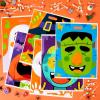 imageJOYIN 72 Pcs Halloween Goodie Bags with 6 Designed Characters Trick or Treating Plastic Treat Bags for Kids Party Favors Treats Party Supplies
