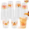 imageJOYIN 72 Pcs Thanksgiving Disposable Plastic Cups12 OZ Pumpkin Maple Leaves Cups for Juice Coffee and HotCold Drinks Thanksgiving Party Supplies Fall Party Favor Decor72
