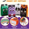 imageJOYIN 72PCS Halloween Treat Bags Candy and Goodie Bags 6 Styles with Stickers Party Supplies for Kids Halloween Party Favors Exchange Holiday Pastries Supplies