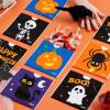 imageJOYIN 96 Pcs Halloween Drawstring Candy Bags Small Trick or Treat Goodie Bags Bulk 6 Designs Halloween Plastic Gift Bag for Kids Trick or Treating Boys Girls Party Favors Supplies Classroom Gifts
