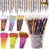 imageJOYIN 96 Pcs Halloween Pencils and Rulers Stationery Set Included 48Pcs Assorted Pencils with 12 Designs 48Pcs Halloween Bookmarks Bulk with 6 Patterns for Kids Party Favors SuppliesNon Candy Treats