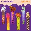 imageJOYIN 96 Pcs Halloween Pencils and Rulers Stationery Set Included 48Pcs Assorted Pencils with 12 Designs 48Pcs Halloween Bookmarks Bulk with 6 Patterns for Kids Party Favors SuppliesNon Candy Treats