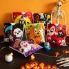 imageJOYIN 96PCS Halloween Drawstring Treat Bags 6quotx6quot Halloween Goodie Candy Bags 12 Designs Goody Gift Bag Bulk for Kids Boys Girls Trick or Treating Classroom Party Favor Supplies