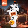 imageJOYIN 9ft Tall Halloween Inflatable Ghost Outdoor Decorations Giant Overlap Ghost Inflatable Decor with LEDs Blow Up Yard Decorations for Halloween Party Garden Lawn Yard Decor