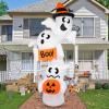 imageJOYIN 9ft Tall Halloween Inflatable Ghost Outdoor Decorations Giant Overlap Ghost Inflatable Decor with LEDs Blow Up Yard Decorations for Halloween Party Garden Lawn Yard Decor