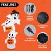 imageJOYIN 9ft Tall Halloween Inflatable Ghost Outdoor Decorations Giant Overlap Ghost Inflatable Decor with LEDs Blow Up Yard Decorations for Halloween Party Garden Lawn Yard Decor