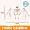 imageJOYIN Bat Skeleton Halloween Decoration 11 Inch Animal Skeleton Plastic Bones for Yard Garden Graveyard Haunted House Cemetery Outdoor Indoor Tabletop Decorations Halloween Party Favors Decor