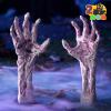 imageJOYIN Bloodstain Zombie Arm Stake Groundbreaker Halloween Outdoor Decoration Realistic Looking Fake Arm Hands Yard Stakes for Halloween Haunted House Yard Decoration