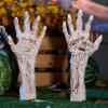 imageJOYIN Bloodstain Zombie Arm Stake Groundbreaker Halloween Outdoor Decoration Realistic Looking Fake Arm Hands Yard Stakes for Halloween Haunted House Yard Decoration