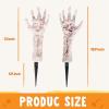 imageJOYIN Bloodstain Zombie Arm Stake Groundbreaker Halloween Outdoor Decoration Realistic Looking Fake Arm Hands Yard Stakes for Halloween Haunted House Yard Decoration