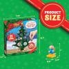 imageJOYIN Christmas 24 Days Countdown Advent Calendar with a Tabletop Wooden Christmas Tree and 28 Ornaments Snowman Santa Decorations for Boys Girls and Kids Party Favors Classroom Prizes Xmas Gift