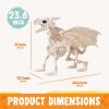 imageJOYIN Dragon Skeleton Halloween Decoration 236quot Roaring MistSpraying Dragon with Wings LED Posable Joints Sound Motion Activated Animal Skeleton Animatronic for Haunted House Battery Operated