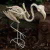 imageJOYIN Flamingo Skeleton Halloween Decorations 276 Inch Tall Spooky Flamingo Posable Animal Skeleton with Movable Joints for Halloween Indoor Outdoor Yard Garden Lawn Patio Prop Decor
