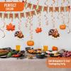 imageJOYIN Friendsgiving Garland Party Decoration Set Including 2 Banner Hanging Garland 6 Foil Swirls with Decorative Hanging Cutouts for Thanksgiving Holiday Decor