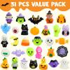 imageJOYIN Halloween Advent Calendar 2025 with 31PCS Rubber Duck 31 Days Halloween Countdown Calendar with Surprise Toy for Kids Girls Boys Teen Party Favor Supply Trick or Treat Classroom Prizes GiftTPR Mochi