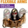 imageJOYIN Halloween Animated Zombie Groundbreaker Outdoor Decor with Light Up Eyes Creepy Animatronic Decorations with Movable Arms for Halloween Party Prop and Lawn Patio Yard Outside DecorationsSkeleton Zombie