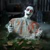 imageJOYIN Halloween Animated Zombie Groundbreaker Outdoor Decor with Light Up Eyes Creepy Animatronic Decorations with Movable Arms for Halloween Party Prop and Lawn Patio Yard Outside DecorationsScary Zombie