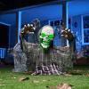 imageJOYIN Halloween Animatronics Decorations Outdoor Animated Zombie Groundbreaker Outside Decor 25 Groundbreaker Skeleton Prop with Moving Arms ampamp Green Light Lawn Yard Haunted House Graveyard Decor