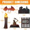 imageJOYIN Halloween Cemetery Trunk or Treat Car Decorations Kit for SUV Graveyard Decorations Outdoor with Tombstone Skeleton Blood BatampampVampire for Archway Car Garage Outdoor Entryway