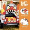 imageJOYIN Halloween Clown Trunk or Treat Car Decorations Kit Outdoor Indoor Stickers Decor for Haunted House SUV Archway Garage