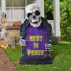 imageJOYIN Halloween Decorations Outdoor Graveyard Tombstone Glow Skeleton Gravestone 165quot 3D Plastic LED Tombstone Scary Haunted House Decor for Yard Garden Party Outside Lawn