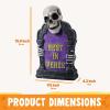 imageJOYIN Halloween Decorations Outdoor Graveyard Tombstone Glow Skeleton Gravestone 165quot 3D Plastic LED Tombstone Scary Haunted House Decor for Yard Garden Party Outside Lawn
