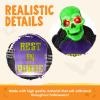 imageJOYIN Halloween Decorations Outdoor Graveyard Tombstone Glow Skeleton Gravestone 165quot 3D Plastic LED Tombstone Scary Haunted House Decor for Yard Garden Party Outside Lawn