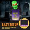 imageJOYIN Halloween Decorations Outdoor Graveyard Tombstone Glow Skeleton Gravestone 165quot 3D Plastic LED Tombstone Scary Haunted House Decor for Yard Garden Party Outside Lawn