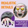 imageJOYIN Halloween Decorations Outdoor LightUp Zombie Groundbreaker with bloodstain and Creepy Sound for Halloween Outside Decor Lawn Yard Patio Graveyard Decoration Haunted House PropZombie