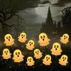 imageJOYIN Halloween Decorations Outdoor Solar Cute Ghost Lights 2 Pcs 12LEDs Solar Powered Hovering Ghost Yard Stakes Cute LED Pathway Lights Decor for Halloween Graveyard Garden Yard Patio Lawn