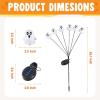 imageJOYIN Halloween Decorations Outdoor Solar Cute Ghost Lights 2 Pcs 12LEDs Solar Powered Hovering Ghost Yard Stakes Cute LED Pathway Lights Decor for Halloween Graveyard Garden Yard Patio Lawn