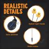 imageJOYIN Halloween Decorations Outdoor Solar Cute Ghost Lights 2 Pcs 12LEDs Solar Powered Hovering Ghost Yard Stakes Cute LED Pathway Lights Decor for Halloween Graveyard Garden Yard Patio Lawn