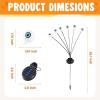 imageJOYIN Halloween Decorations Outdoor Solar Scary Eyeball Lights 2 Pcs 12 LEDs Green Pathway Yard Stakes Waterproof Firefly Lights for Halloween Graveyard Yard Garden Patio Walkway PartyWarm White