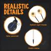 imageJOYIN Halloween Decorations Outdoor Solar Scary Eyeball Lights 2 Pcs 12 LEDs Green Pathway Yard Stakes Waterproof Firefly Lights for Halloween Graveyard Yard Garden Patio Walkway PartyWarm White