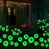 imageJOYIN Halloween Decorations Outdoor Solar Scary Eyeball Lights 2 Pcs 12 LEDs Green Pathway Yard Stakes Waterproof Firefly Lights for Halloween Graveyard Yard Garden Patio Walkway PartySpooky Green