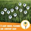 imageJOYIN Halloween Decorations Outdoor Solar Scary Eyeball Lights 2 Pcs 12 LEDs Green Pathway Yard Stakes Waterproof Firefly Lights for Halloween Graveyard Yard Garden Patio Walkway PartyWarm White
