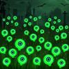 imageJOYIN Halloween Decorations Outdoor Solar Scary Eyeball Lights 2 Pcs 12LEDs Warm Pathway Yard Stakes Waterproof Firefly Lights for Halloween Graveyard Yard Garden Patio Walkway PartySpooky Green