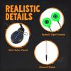 imageJOYIN Halloween Decorations Outdoor Solar Scary Eyeball Lights 2 Pcs 12LEDs Warm Pathway Yard Stakes Waterproof Firefly Lights for Halloween Graveyard Yard Garden Patio Walkway PartySpooky Green
