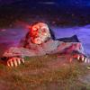 imageJOYIN Halloween Decorations Outdoor Zombie Groundbreaker with Decayed Face and Flash Eyes Halloween Outside Decorations Scary Zombies Prop for Yard Graveyard Lawn Cemetery Decor