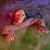 imageJOYIN Halloween Decorations Outdoor Zombie Groundbreaker with Decayed Face and Flash Eyes Halloween Outside Decorations Scary Zombies Prop for Yard Graveyard Lawn Cemetery Decor
