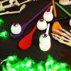 imageJOYIN Halloween Egg and Spoon Race Game 6 Eggs and 6 Spoons Made of The Finest Wood Fun Game for Parties Birthdays Classroom Activities Durable Lightweight Six Assorted Colors