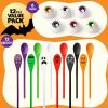imageJOYIN Halloween Egg and Spoon Race Game 6 Eggs and 6 Spoons Made of The Finest Wood Fun Game for Parties Birthdays Classroom Activities Durable Lightweight Six Assorted Colors