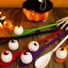 imageJOYIN Halloween Egg and Spoon Race Game 6 Eggs and 6 Spoons Made of The Finest Wood Fun Game for Parties Birthdays Classroom Activities Durable Lightweight Six Assorted Colors