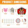 imageJOYIN Halloween Farm Trunk Or Treat Decorations Outdoor Cars Red Farm House Stickers with Animal Balloon Haunted House SUV Decorations for Halloween Archway Garage