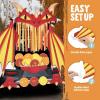 imageJOYIN Halloween Fire Dragon Trunk Or Treat Car Decorations Kit for SUV Outdoor Indoor Decor for Haunted House Archway Garage Lawn with Crepe Paper Balloons