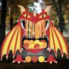 imageJOYIN Halloween Fire Dragon Trunk Or Treat Car Decorations Kit for SUV Outdoor Indoor Decor for Haunted House Archway Garage Lawn with Crepe Paper Balloons
